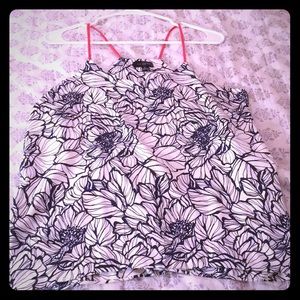 Blue floral halter top